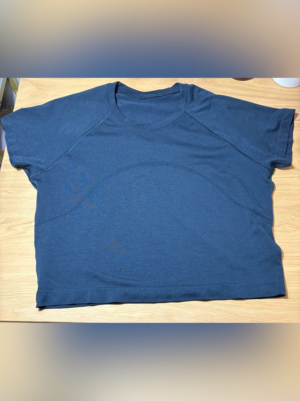 Lululemon Swiftly Tech 2.0 Crop Top short sleeve navy blue size 10